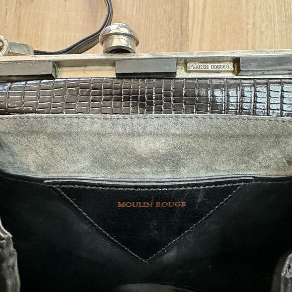 Moulin Rouge James Culver  Embossed Leather Shoulder Bag Horses Plaque Accents - Picture 7 of 9